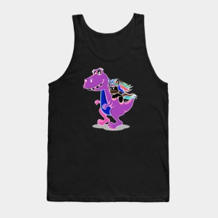 Dino with Unicorn Cute Tank Top